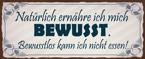 Blechschild 27x10 natürlich - blechschild,